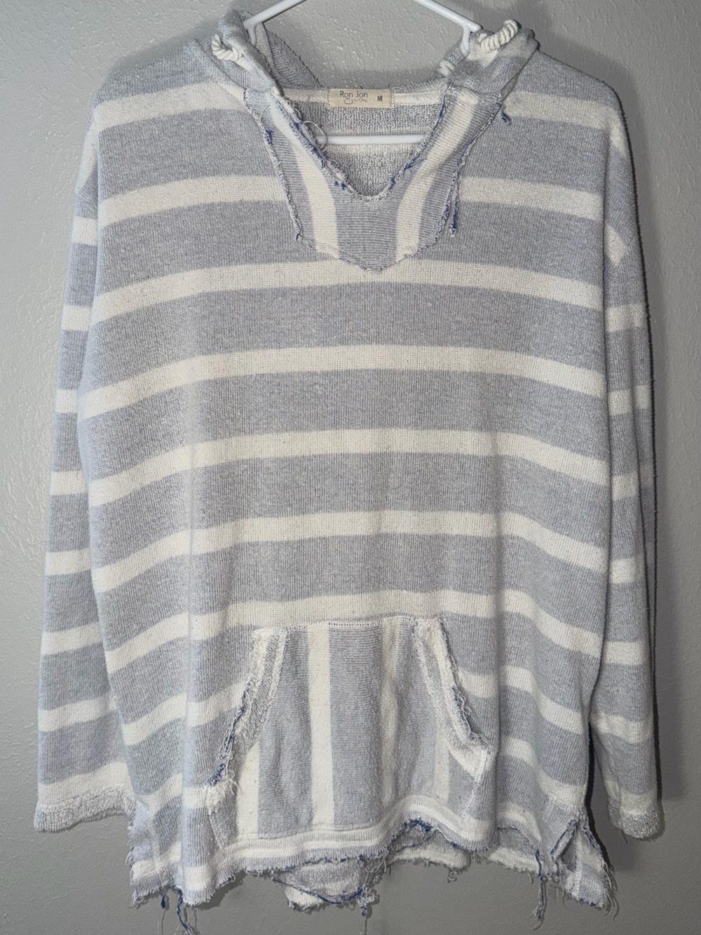Ron Jon Light Blue Striped Knit Top